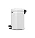 Brabantia New Icon Step Trash Can (0.8 Gal/White) Soft Closing Kitchen Garbage/Recycling Can with Removable Bucket