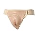 Fake Vagina Thong pants Underwear Crossdresser Transgender Crossdresser Shemale (M, Beige)