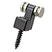 RuiLing 1 Pair Black Electric Guitar Roller String Tree Retainer,Bass String Guides with Screws Electric Guitar Accessories