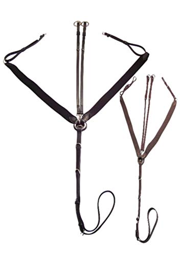 Tekna Elastic Breastplate w/Martingale Horse Black