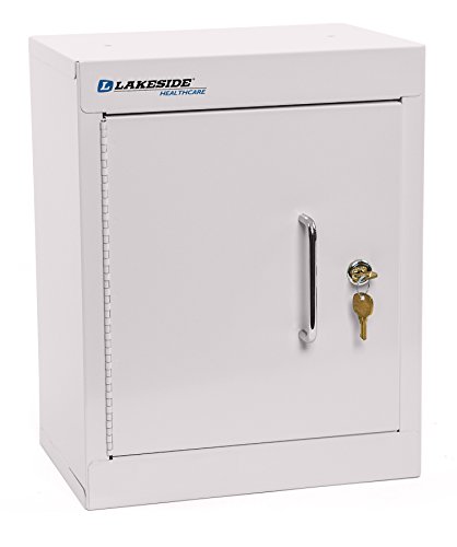Lakeside LNC-11D Narcotic Cabinet; Double Door, Double Lock, (1) Adjustable Shelf, Beige, 12"L X 8"D X 15"H