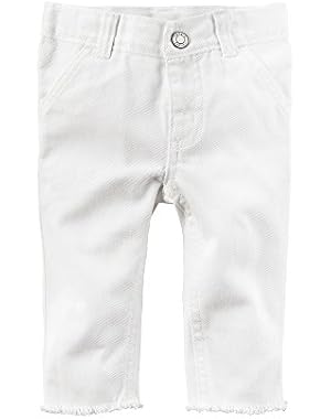 Baby Girls' Twill Denim Pants