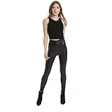 MCEDAR Women’s Faux Leather Legging Pants Girls Black High Waist Sexy Skinny Outfit for Causal, Club, Night Out