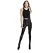 Women’s Faux Leather Legging Pants- MCEDAR Girls Black High Waist Sexy Skinny Outfit For Causal, Club, Night Out