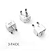 BESTEK UK Travel Plug Adapter Set, Grounded Universal Power Plug Adapter for USA to Type G Countries, UK, Ireland, Hong Kong and More-3 Packs primary