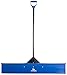 The Snowcaster 48 Inch Snow Pusher & Barn Shovel 48UPH | Heavy Duty 48”X10.5” Polypropylene Blade | Snow Removal - Driveway, Doorway, Sidewalks | Commercial & Residential - Blue