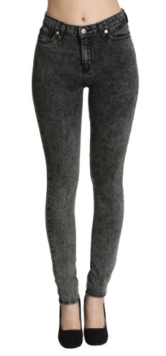 High Rise Acid Wash Denim Black 
