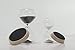 Zenus Creations Decorative Sand Clock and Hourglass Timer Gift Set - 2-piece, 5 and 30 min - Hand-Blown Sandglass Timers with Stand - Elegant Desk Accessories for Home, Office, Nursery, Be