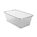 Life Story 6 Liter Shoe, Accessory, and Closet Plastic Storage Box Multi-Purpose Lidded Stacking Tote Containers, Clear (30 Pack)
