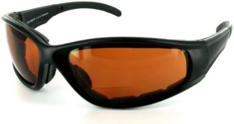 "SPORTSTER - Amber 2.00" Bifocal Sunglasses / Safety Glasses with Non-Prescription Reading Lens. Read while you work or play in the sun!
