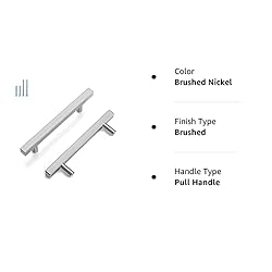 homdiy 15 Pack 4" Kitchen Square Cabinet Handles