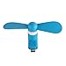 Pandawell OTG Micro USB Mobile Phone Fan Portable Dock Cool Cooler Rotating Fan for Samsung Galaxy S7, S7 Edge, LG G5 & Other Android Smart Phone - Blue