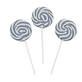 Fun Express - Silver Swirl Pops-Cherry Flavor, Fat-free, 2"L/14 oz (1-Pack of 24)