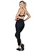 Delfin Spa Women's Mineral Infused High Waist Exercise Capris, Black, Large