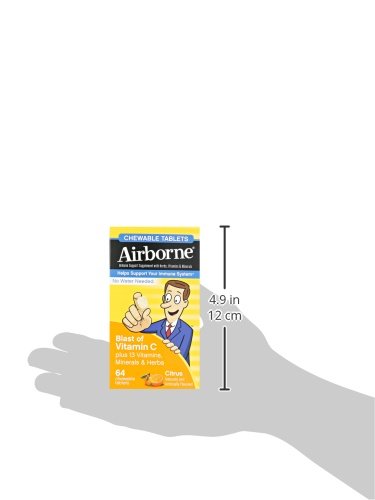 image for Airborne Vitamin C 1000mg Immune Support Supplement, Chewable Tablets,