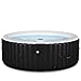 Goplus 4-6 Person Outdoor Spa Inflatable Hot Tub for Portable Jets Bubble Massage Relaxing with Accessories Set (4-Person, Black)