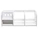 Openwork Scrollwork Design Desktop Bookshelf / Freestanding Storage Display Rack, White, 23-Inch