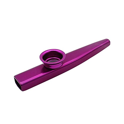 Botrong Metal Kazoos Musical Instruments Flutes for Kids,Guitar, Ukulele, Violin, Piano Keyboard (Purple) - Thumbnail 2