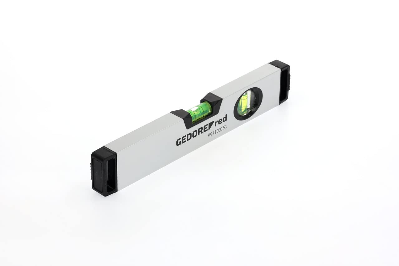GEDORE red Spirit level, Magnetic, 300 mm long, Vertical and horizontal vials, Measurement accuracy +/- 0.5 mm/m, R94100151