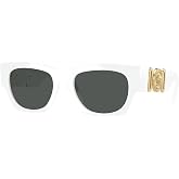 Versace VE 4479U 314/87 White Plastic Pillow Sunglasses Grey Lens