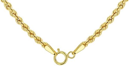14 carat, 585 gold cord chain, yellow gold, unisex, 2 mm wide
