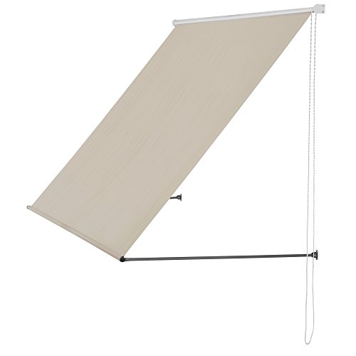 pro.tec Markise 'Malaga' 200 x 120 cm in Sandfarben Beige Witterungsbeständig Sonnenschutz Beschattung Terrasse Garten – Bild 4