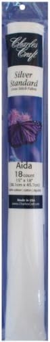 DMC Silver Label Aida 18 Count Soft Tube, Multi-Colour, 43.18 x 5.08 x 3.04 cm
