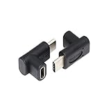 SinLoon Type C USB 3.1 Adapter,Angled 90 Degree USB-C USB 3.1 Type-C Male to Female Upward & Downward Extension Adapter for Laptop & Tablet & Mobile Phone（2 Pack (UP-Down)