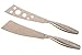 BlizeTec Cheese Knife Set 2 Pcs Multipurpose Butter, Fruit and Dessert Knives with 4 Slate Markers, 1 Soapstone Chalk and 1 Gift Bag