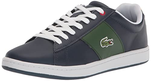 Lacoste Men's Carnaby Legacy Sneaker, NVY/GRN, 11.5