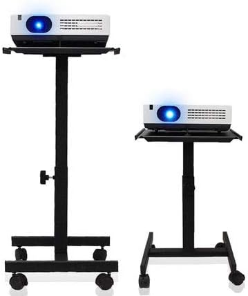 Projector Holder Speaker Stand Trolley with Tray and 360 Degree Universal Wheel