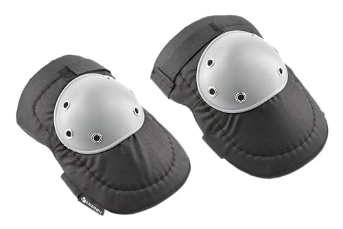 Hoegert Technik - EIB kniebeschermers PP | zwart/grijs uni (2 stuks/verpakking) | professionele kniebeschermers | voor professionele vakmensen en doe-het-zelvers [bouwplaats, tuin, tegel]
