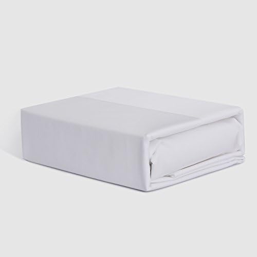 Bed Sheet Set - 350 Thread Count - 100% Cotton Percale - 4 Pieces - King Bright White