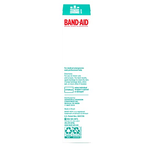 BAND-AID BRAND SKIN-FLEX ADHESIVE BANDAGES FOR FIRST AID AND WOUND CARE OF MINOR CUTS AND SCRAPES & BURNS, FLEXIBLE STERILE BANDAGES FOR FINGERS & KNEES, EXTRA LARGE, ALL ONE SIZE, 7 CT