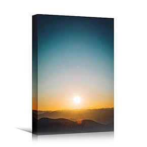 signwin Canvas Wall Art Landscape Sunset Bedroom Contemporary...