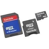 SanDisk 1GB Micro SD Card with SD Adapter & Mini SD 3-in-1 Memory Kit