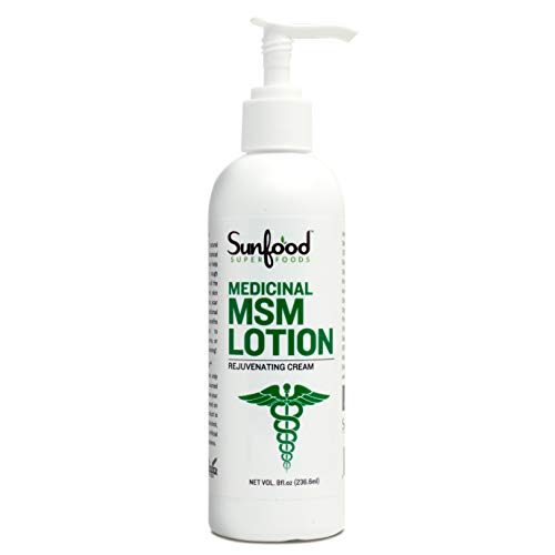 Sunfood Superfoods Medicinal MSM Lotion with Tea Tree Oil. 12% OptiMSM Treatment. Repairs Damaged, Irritated Skin. Free of Parabens, Chemicals, Preservatives, Alcohol. Hypoallergenic. 8 oz Bottle Sunfood Superfoods Medicinal MSM Lotion with Tea Tree Oil. 12% OptiMSM Treatment. Repairs Damaged, Irritated Skin. Free of Parabens, Chemicals, Preservatives, Alcohol. Hypoallergenic. 8 oz Bottle