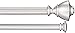 Amazon Basics Double Curtain Rod With Urn Finials - 36
