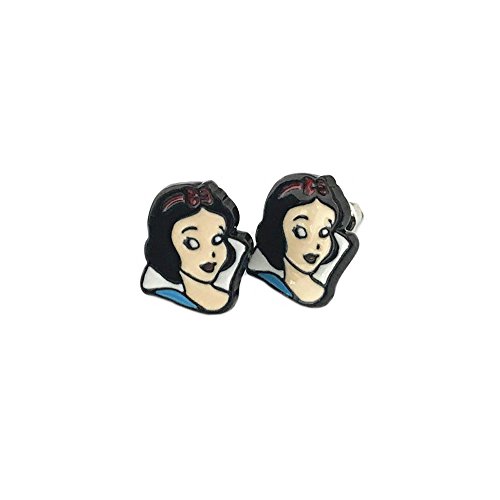 Athena Snow White Logo Superhero Comics Cartoon Post Stud Earrings In Gift Box