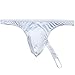 TIAOBU US Mens Strap O ring Thong Brief Underwear One Size White