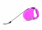 Flexi Cat & Small Animal Retractable Cord Leash, 10-Feet Long, Supports up to 18-Pound, Pink