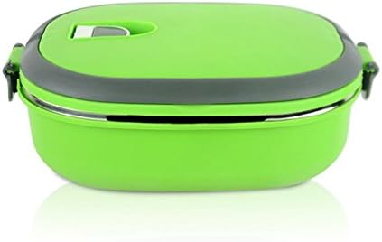 Thermal Insulated Bento Stainless Steel Food Container Lunch Box (3 layer, Green)