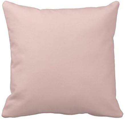 CaseWorkShop 18 Inch X 18 Inch Decorative Square Throw Pillow Case Cushion Cover Blush Peachy Light Pink Solid Color Design