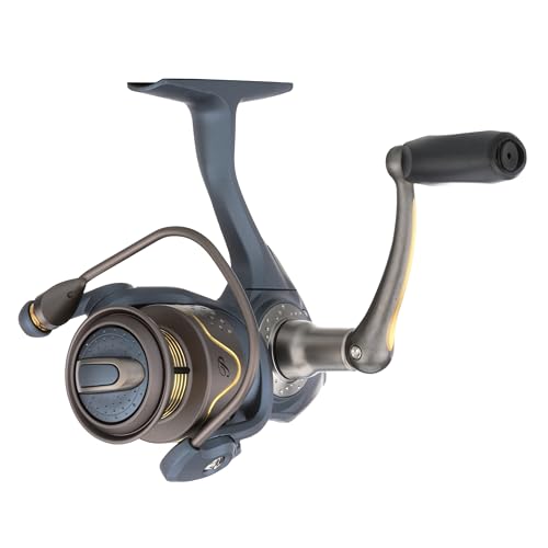 Pflueger President Spinning Fishing Reel, Size 25, 10 Stainless Steel Ball Bearing System, Sealed Oil Felt Front Drag, Lightweight Graphite Construction