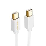 Mini DP to Mini DP Cable 6 FT, CableCreation Mini DisplayPort Adapter Cord Compatible with MacBook Pro, Surface Pro 2/3/4/5/6, Ultra HD 4K Monitors, iMac,1.8M, White