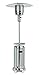 Hiland HLDS01-W-BS 48,000 BTU Propane Patio Heater w/Wheels and Table, Large, Stainless Steel