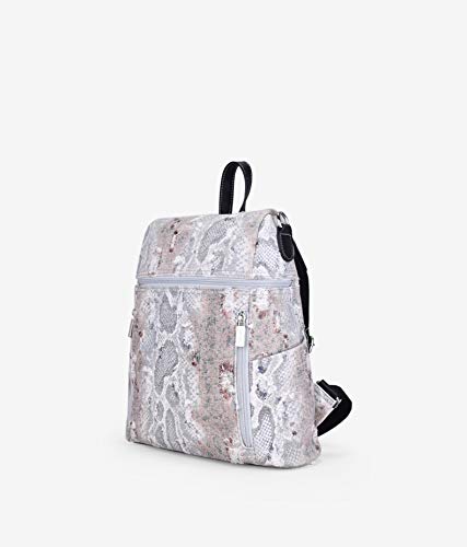 31f67DEYUyL BOSANOVA Mochila confeccionada en Canvas Efecto Serpiente con Dos Bolsillos Frontales y Dos Laterales. Asa de Mano, asa… BOSANOVA Mochila confeccionada en Canvas Efecto Serpiente con Dos Bolsillos Frontales y Dos Laterales. Asa de Mano, asa… - Imagen 5