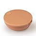 W&P Porter Plastic Bowl Lunch Container w/ Protective Non-slip Exterior, Tan 1 Liter | Lid & Snap-tight Silicone Strap | Food Storage, Bento Box, Meal Prep | BPA-Free Plastic