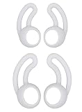 Replacement Wingtips for BeatsX Headphone, Rayker Ultra Soft Silicone Earbud Earhook Wing Tips, 2 Pair S/L Size Wingtips (Silver)