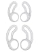 Replacement Wingtips for BeatsX Headphone, Rayker Ultra Soft Silicone Earbud Earhook Wing Tips, 2 Pair S/L Size Wingtips (Silver) primary